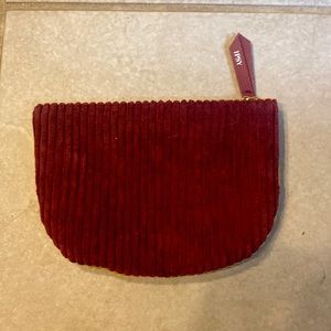 Maroon and yellow pocket purse